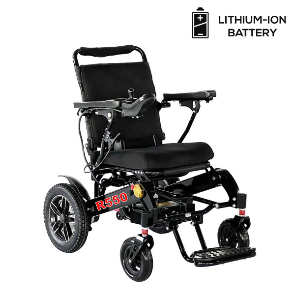 Silla de ruedas eléctrica plegable R550 (Respaldo reclinable)