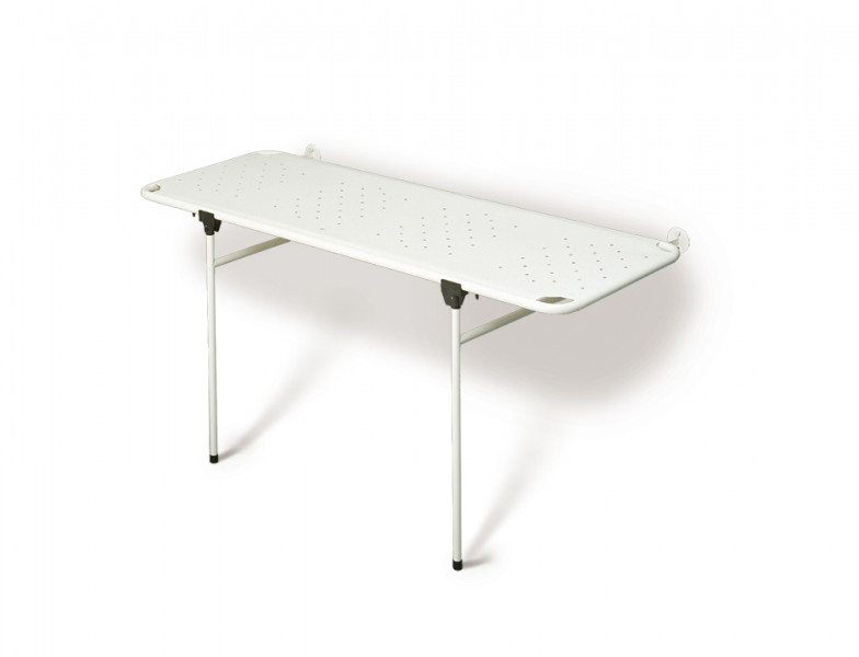 Camilla de ducha abatible y cambiador