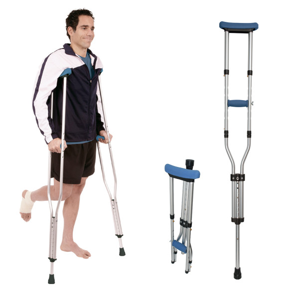 Muletas axilares plegables (3 tallas en 1)