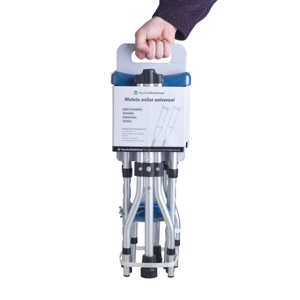 Muletas axilares plegables (3 tallas en 1)