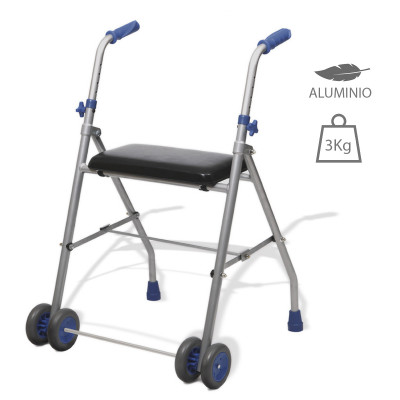 Andador de aluminio con asiento