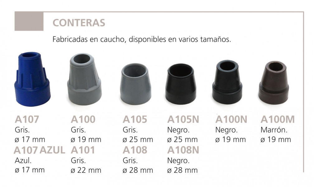 Conteras Ø 25 y 28 mm. color gris