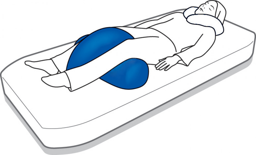 Cojín de posicionamiento cilíndrico con arco abductor