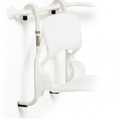 Asiento de ducha abatible con respaldo Linido