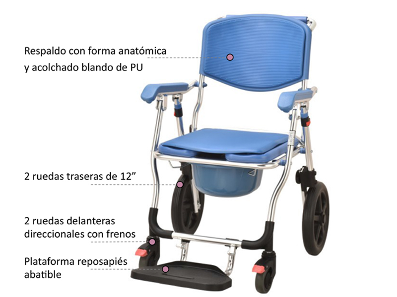 Silla de ducha y wc plegable OASIS