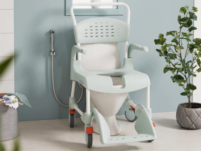 Silla de ducha y wc CLEAN, con abertura delantera