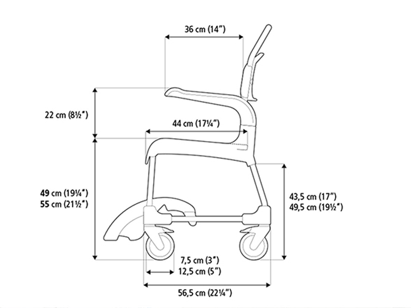 Silla de ducha y wc CLEAN