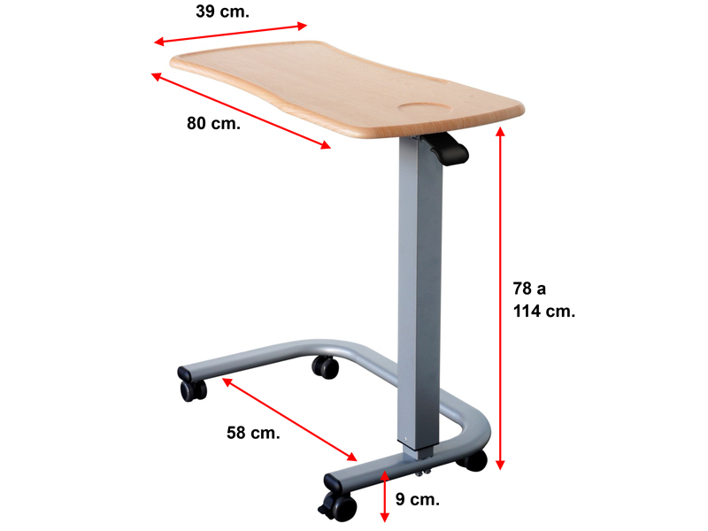 Mesa auxiliar ergonómica