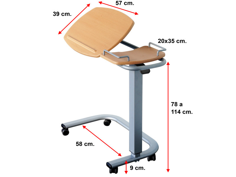 Mesa auxiliar doble tablero
