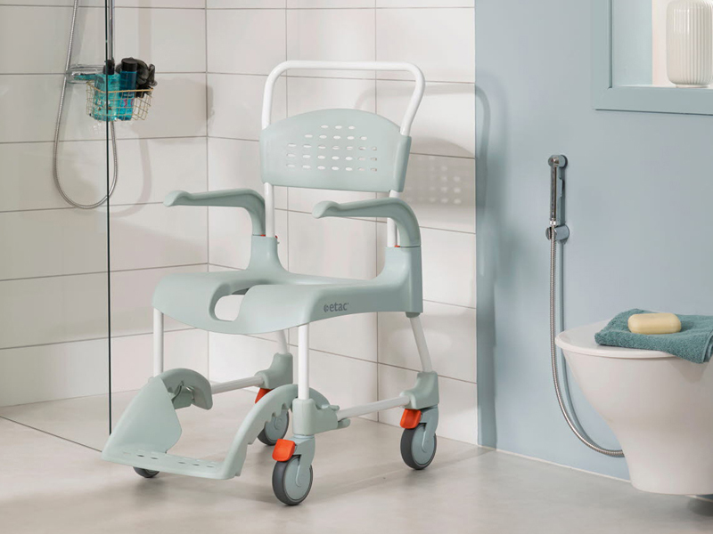 Silla de ducha y wc CLEAN, con abertura delantera