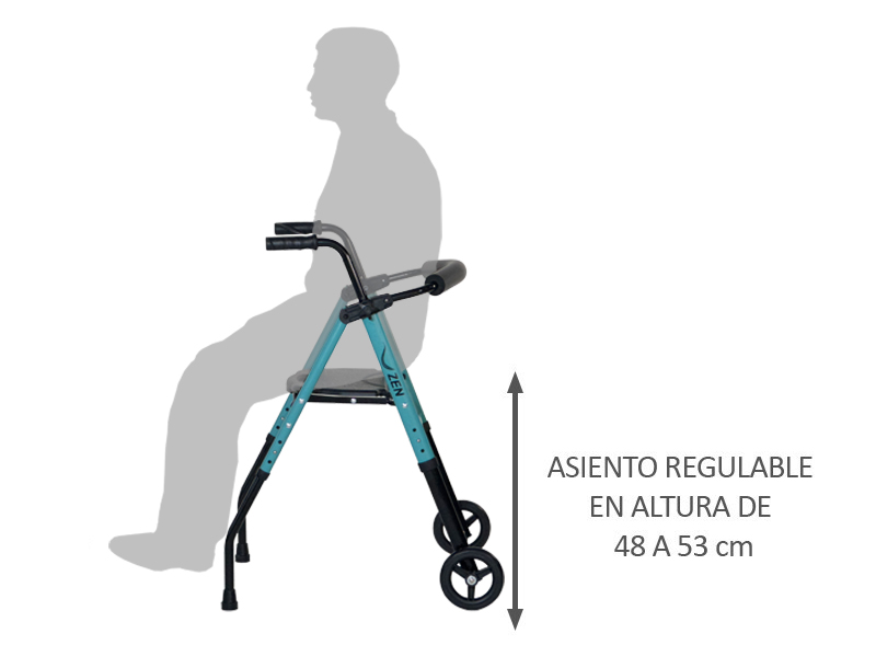 Andador de aluminio ZEN ROLLER