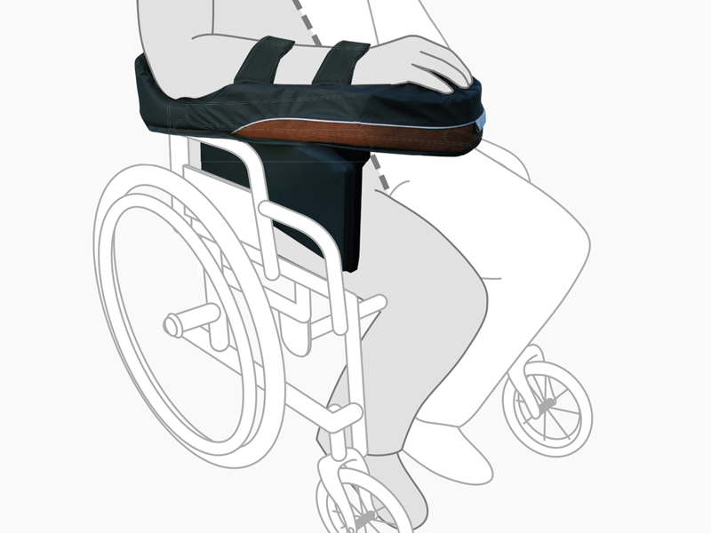 Posicionador de brazo para silla