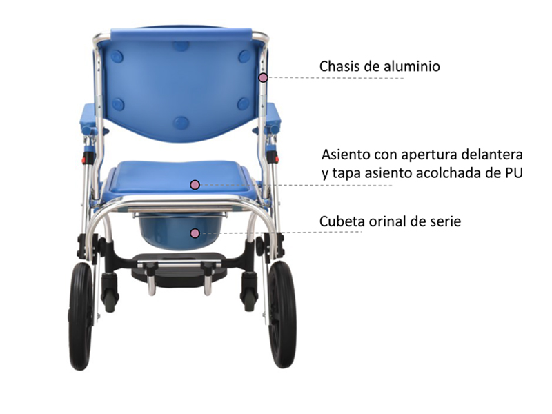 Silla de ducha y wc plegable OASIS