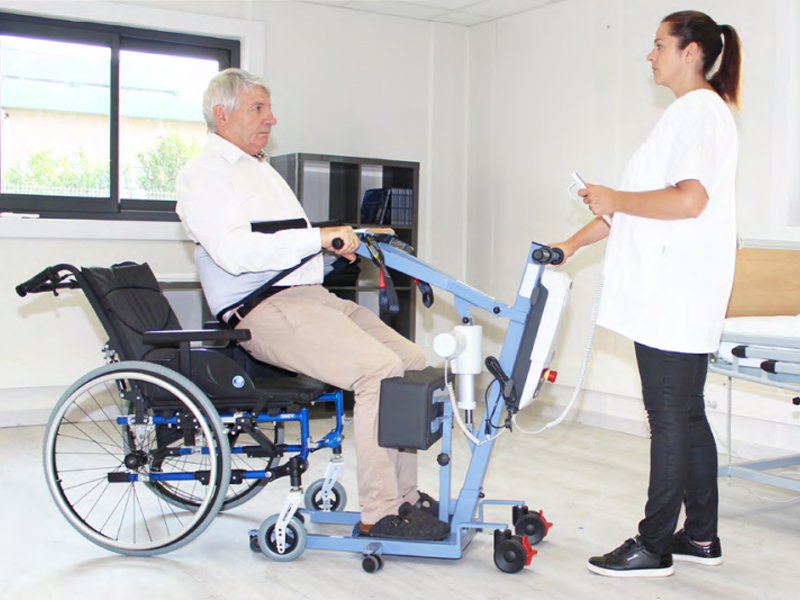 Grúa domiciliaria de bipedestación WAY UP BLUE