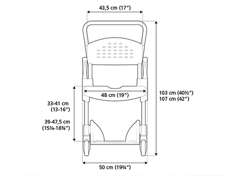 Silla de ducha y wc CLEAN