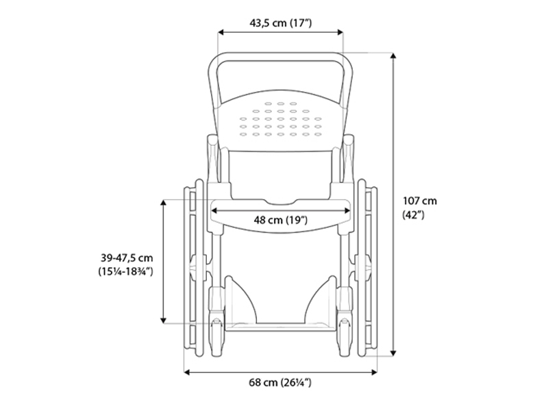Silla de ducha autopropulsable CLEAN