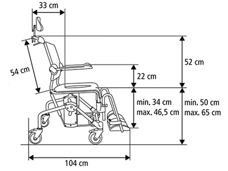 Silla de ducha y wc basculante MOBIL TILT 2