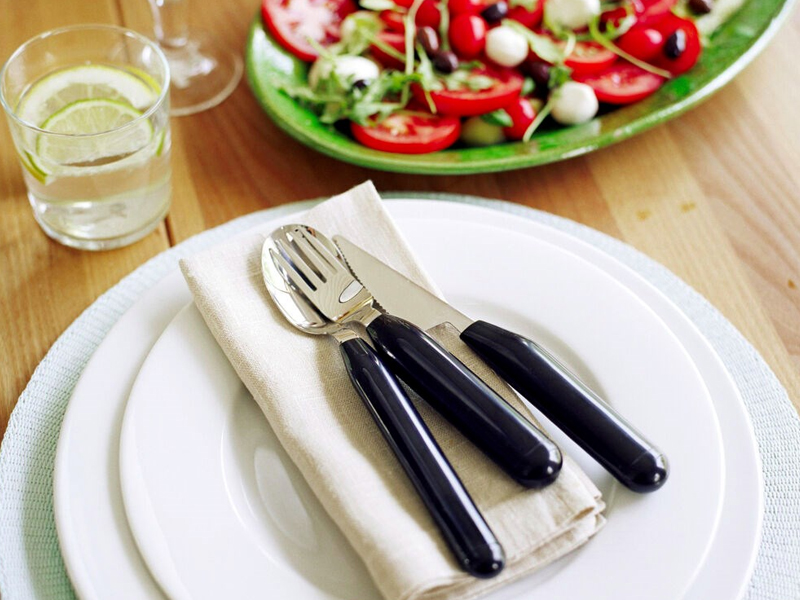 Cubiertos mango grueso