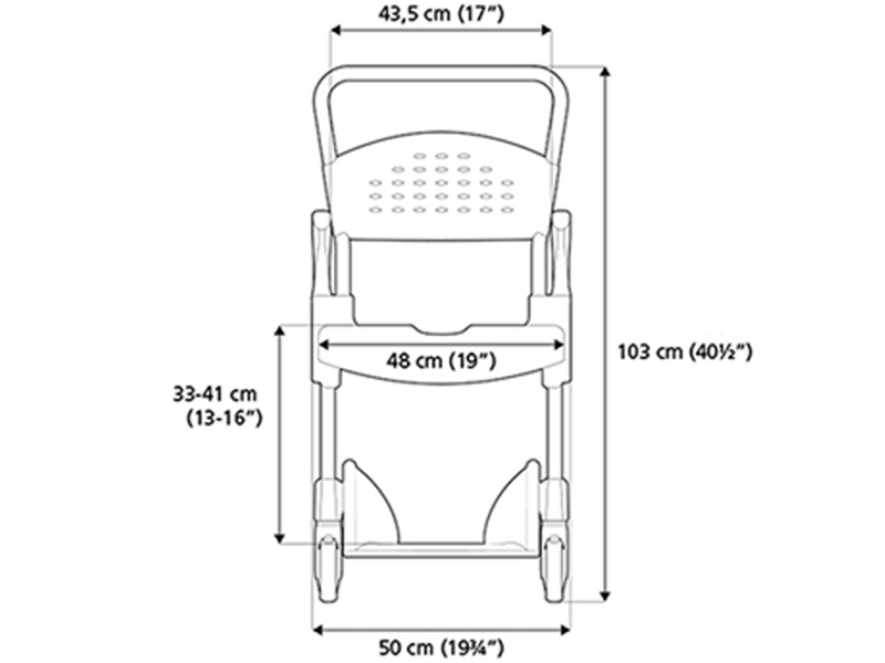 Silla de ducha y wc CLEAN, con abertura delantera